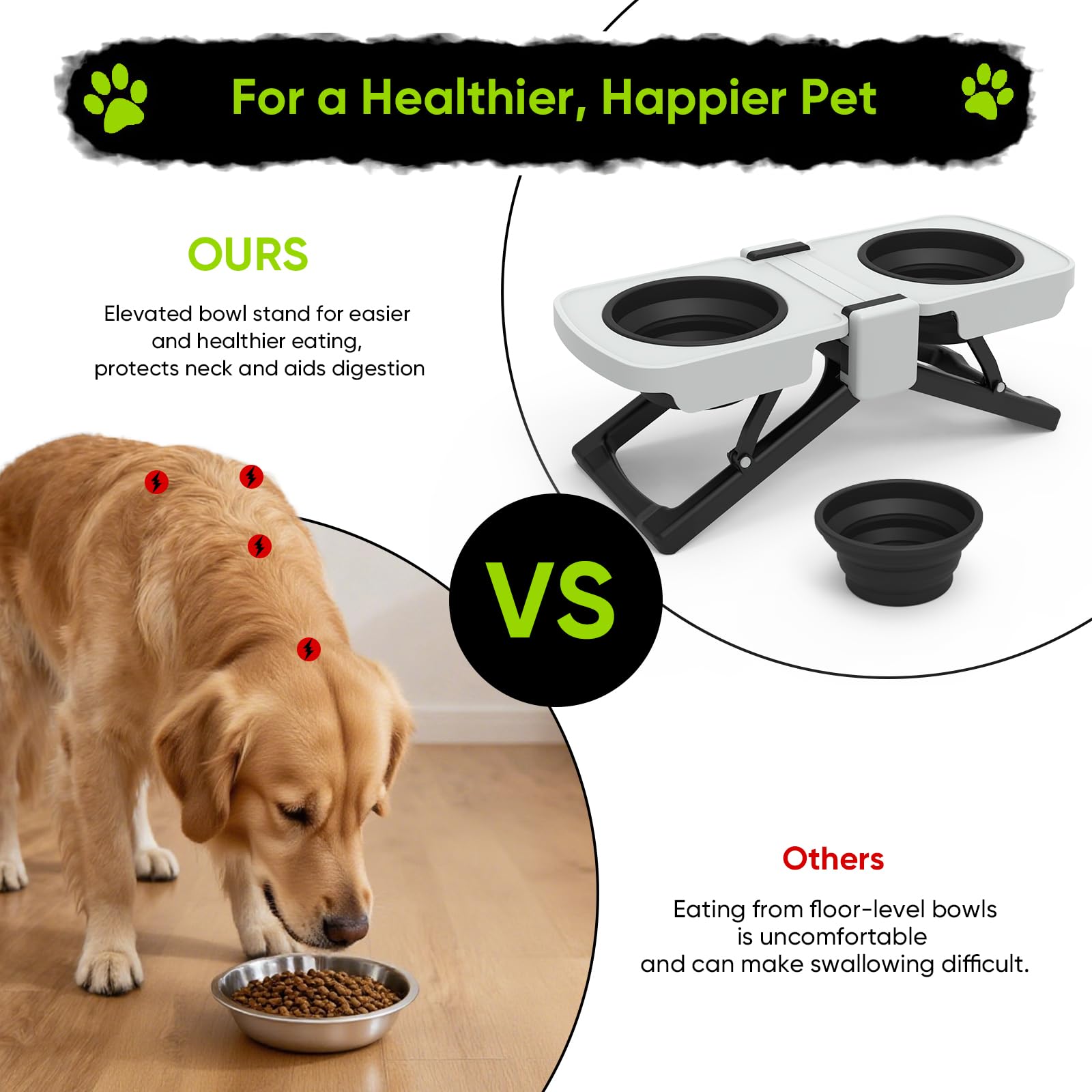 Super Design – ensemble nourriture et eau pratique pour chiens actifs.