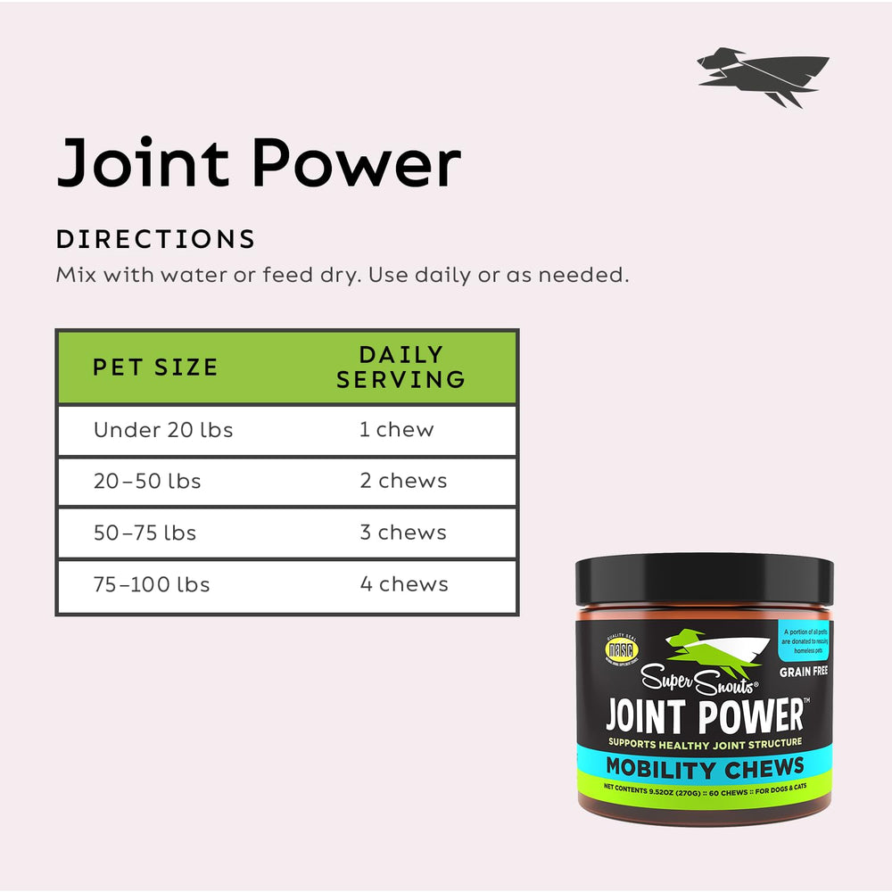 Guide d’utilisation de Super Snouts Joint Power pour routine simple.