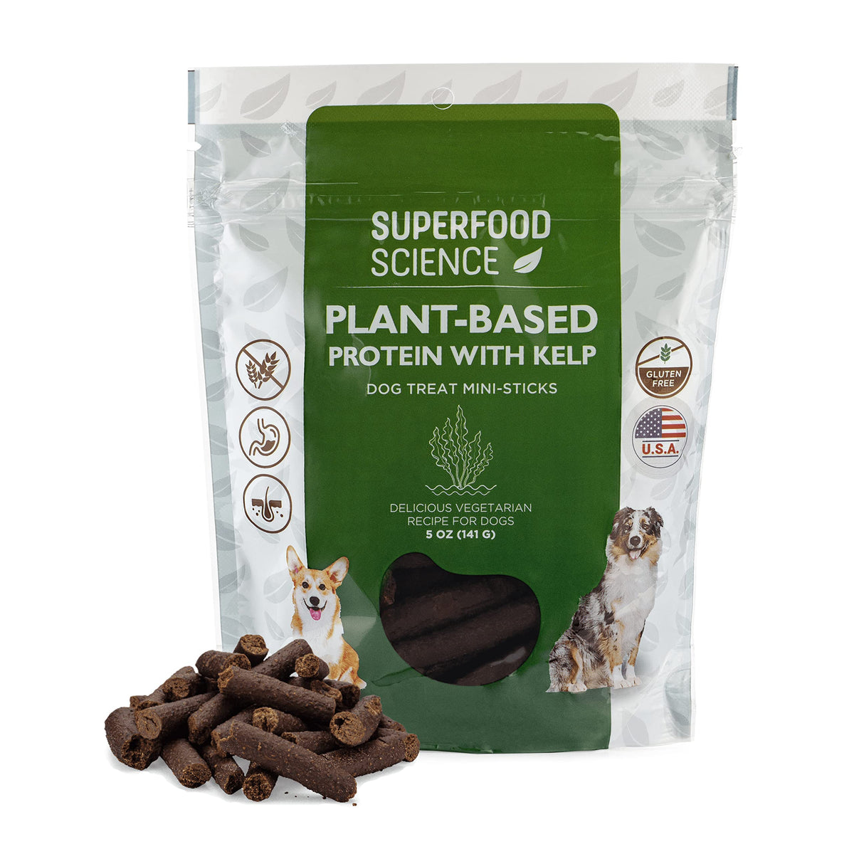 Superfood Science Friandises chien hypoallergéniques emballage pratique pour récompenser lors de l'entraînement.