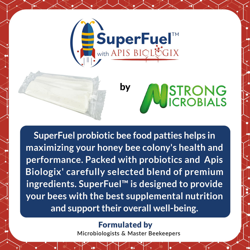 Barres SuperFuel avec probiotiques pour soutenir les défenses des abeilles.