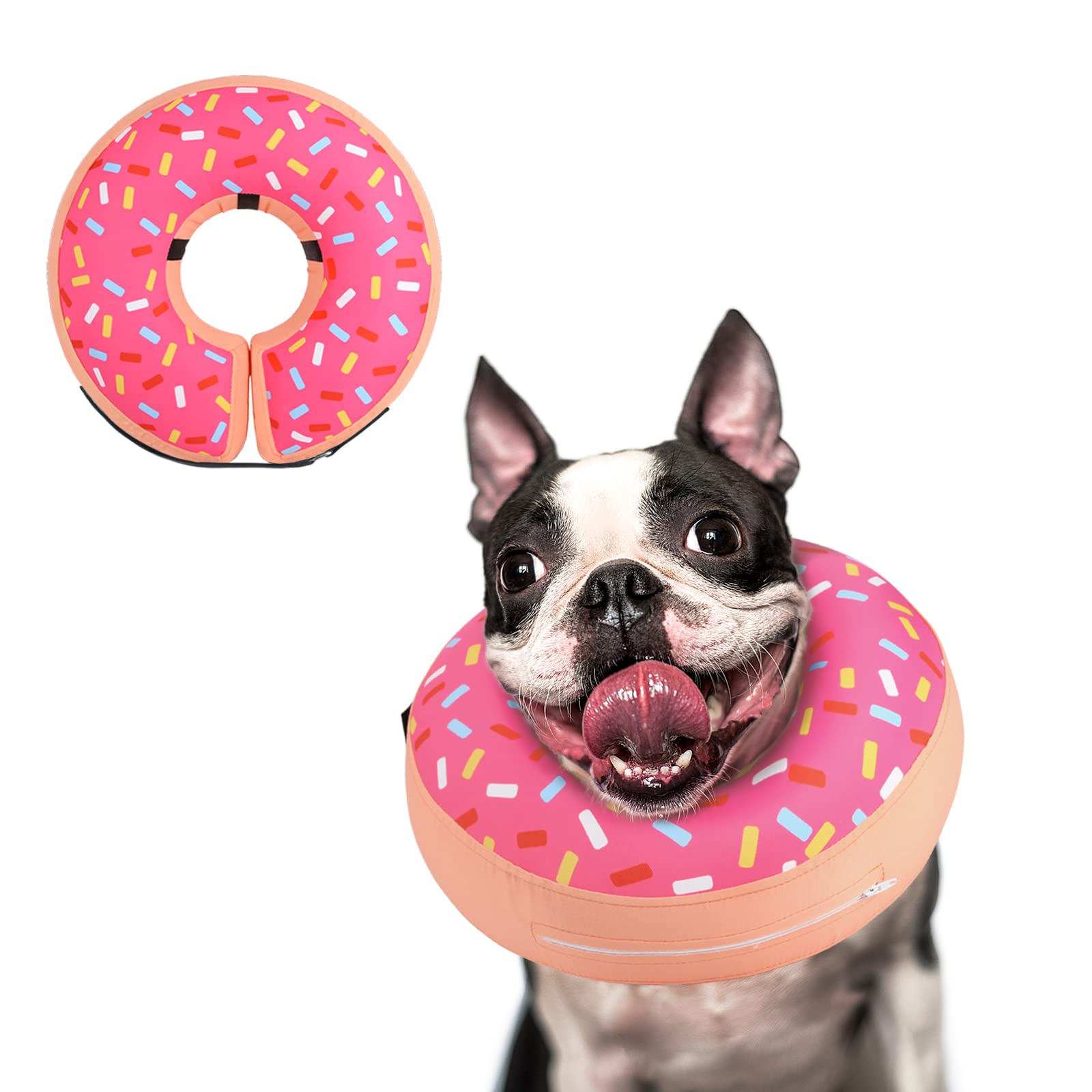 Collier gonflable Supet pour chien, soutien doux autour du cou et prévention des léchages