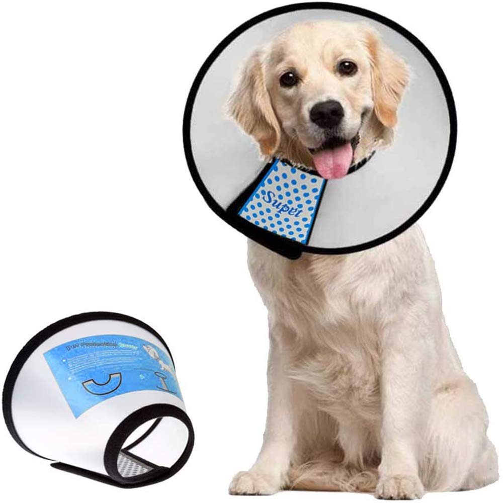 Collier conique Supet pour chien, ajustable et protection après chirurgie