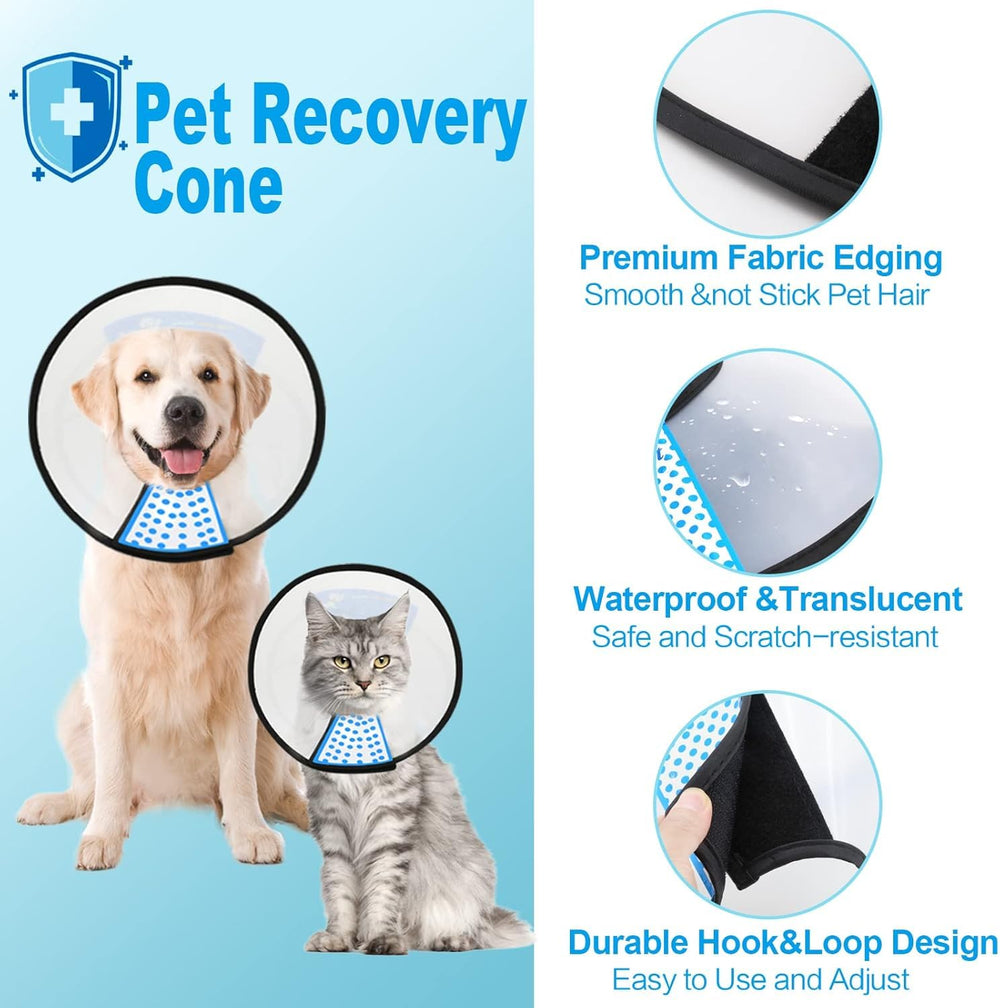 Supet collier-cone chien-materiau-pvc-doux privilégie la légèreté et la durabilité.