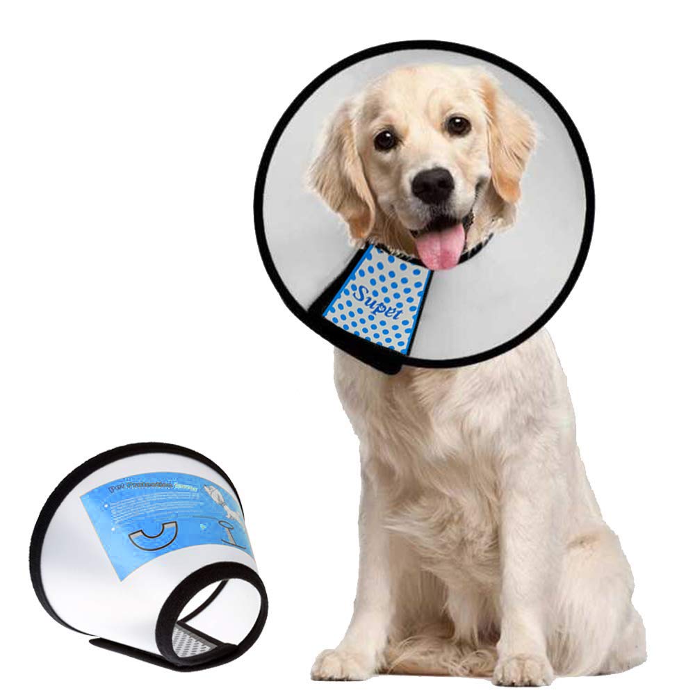 Collier conique Supet après chirurgie, ajustable et sûr pour chien.