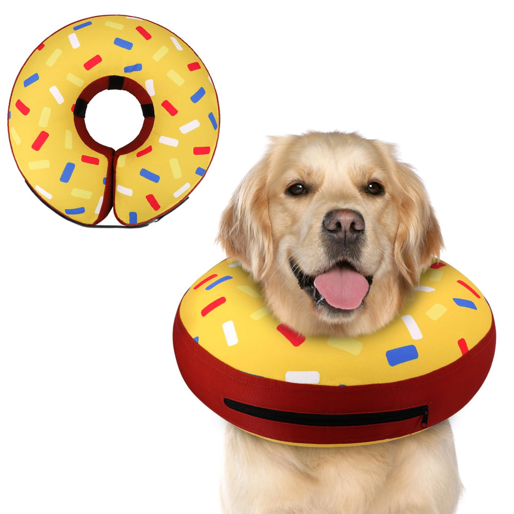 Collier donut gonflable Supet après chirurgie protège des léchages.
