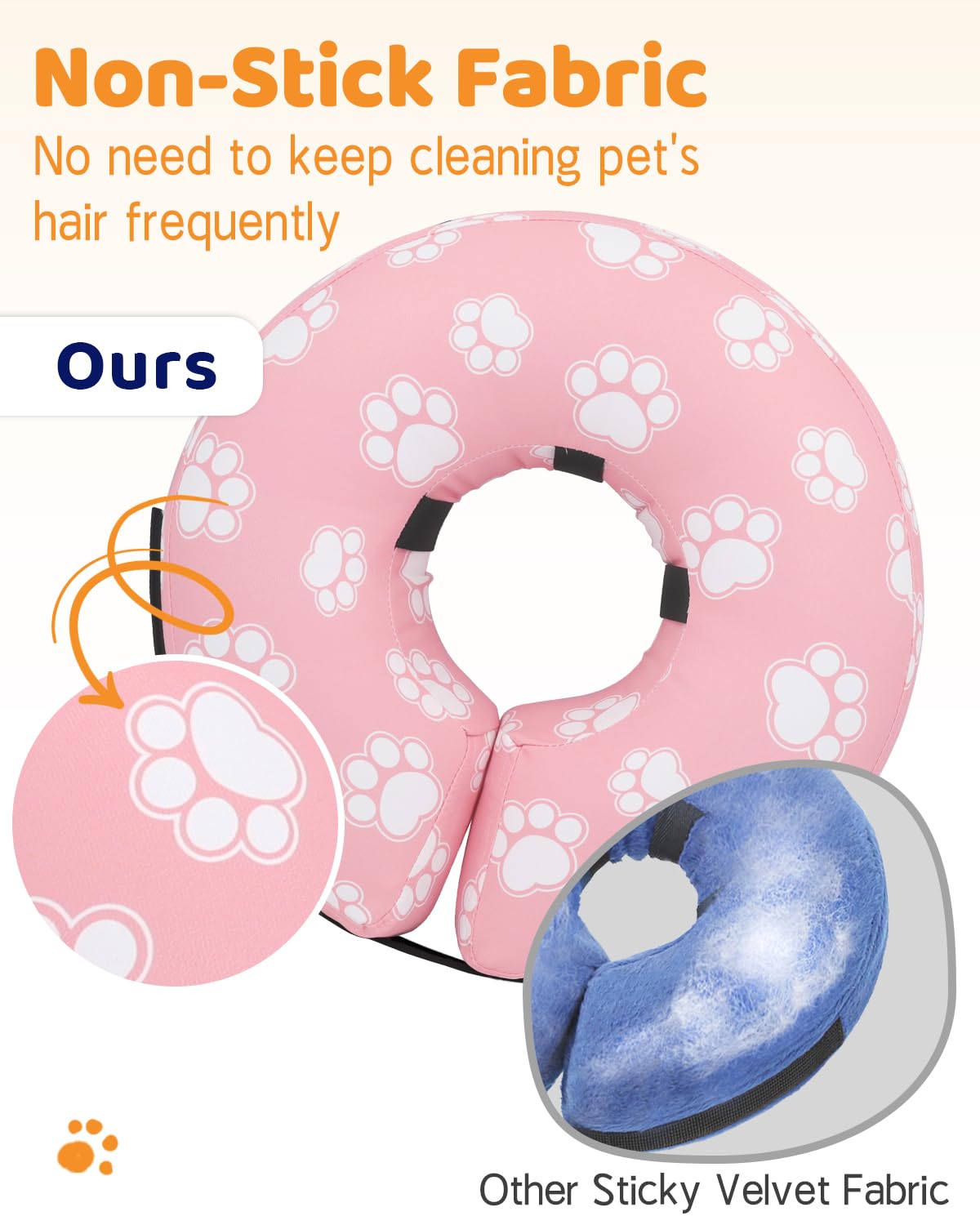 Supet collier donut reglable et fixation avec sangle auto-agrippante pour un ajustement sûr
