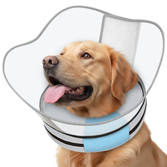 Supet collier donut surélevé post-op pour chien, confort et récupération.