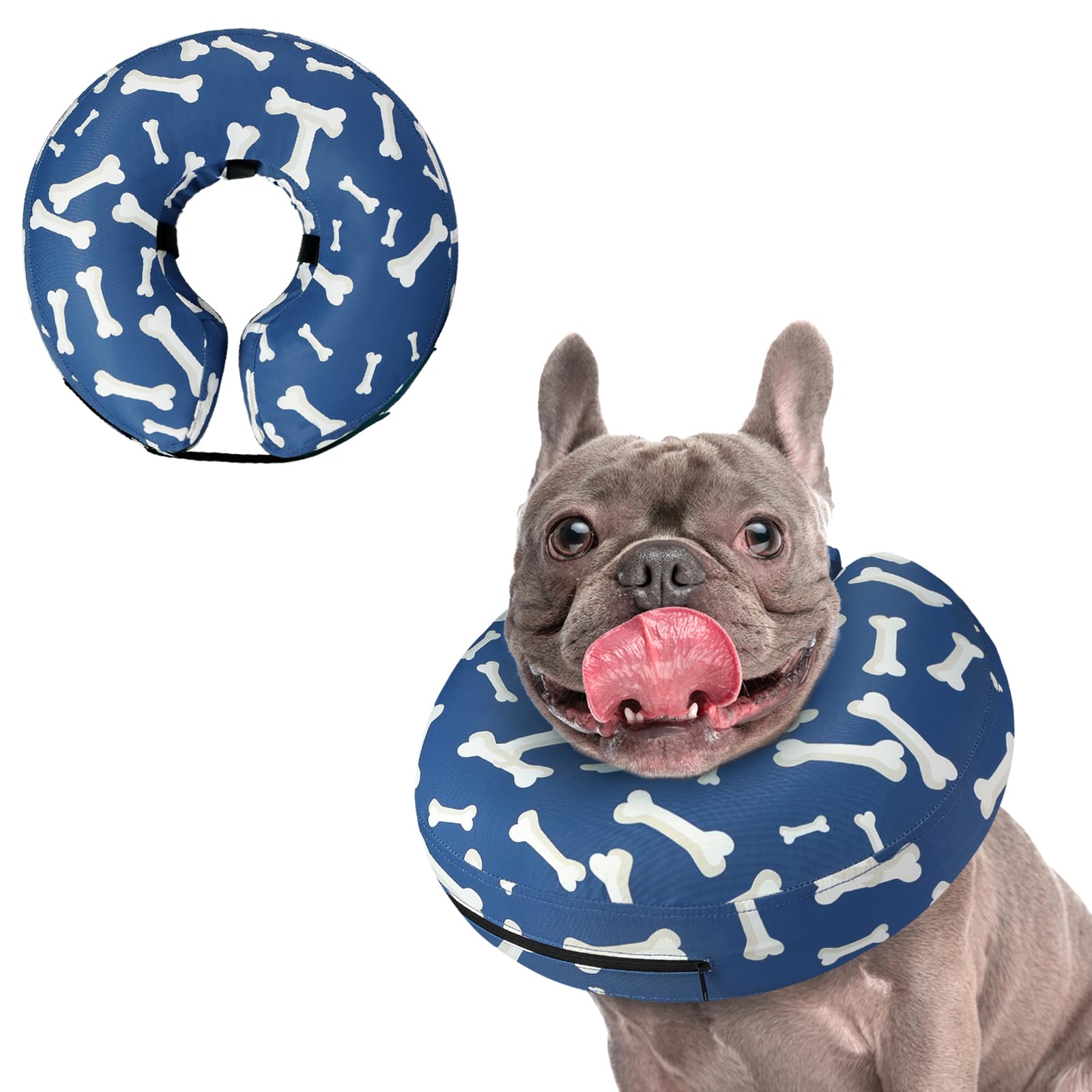 Collier gonflable Supet en anneau pour chiens, confort et sécurité après chirurgie.