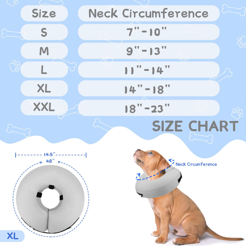 Fermeture velcro pratique sur le collier gonflable Supet pour un port sûr.