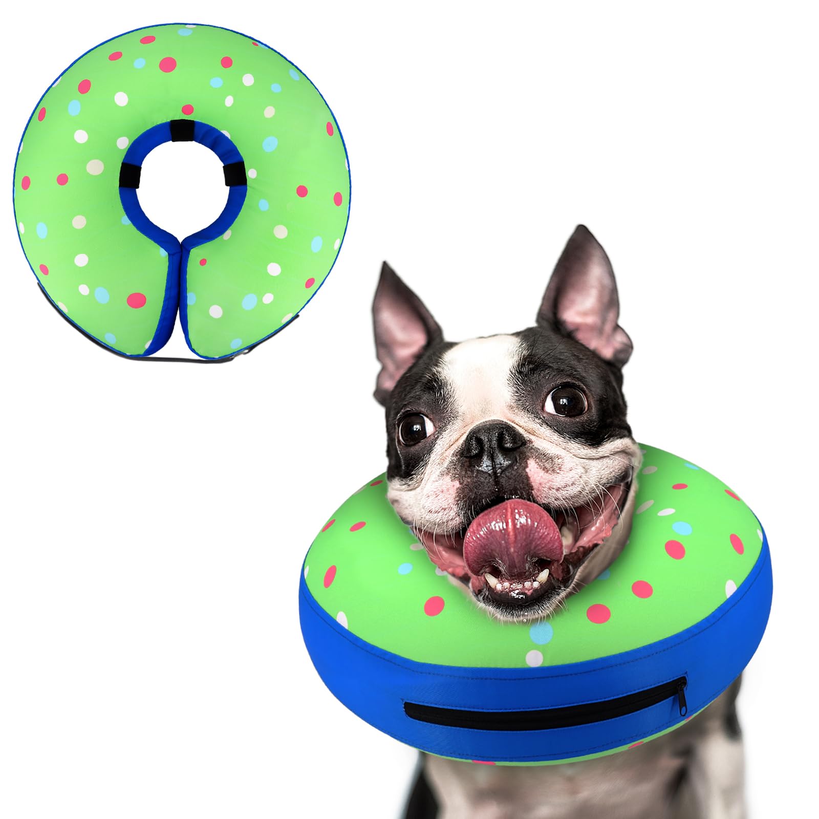 Collier gonflable Supet pour chien, anneau protecteur léger et confortable.