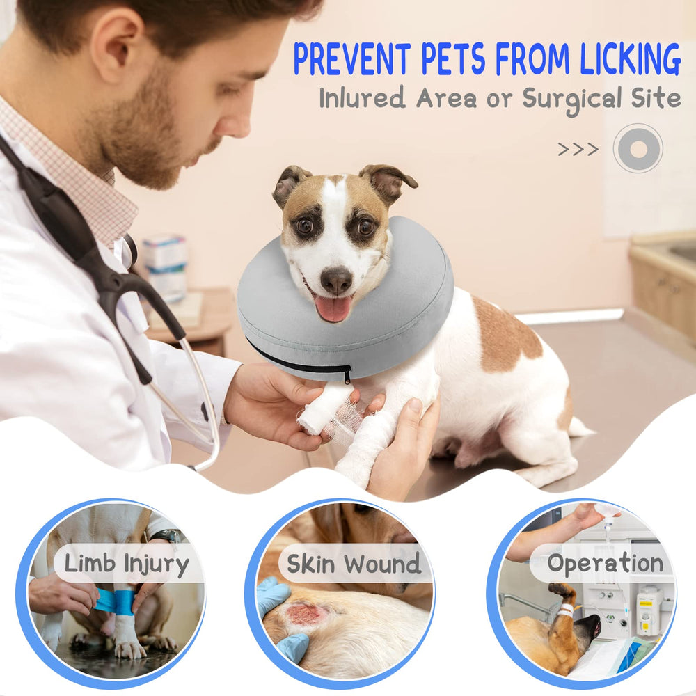 Collier Supet en forme de beignet pour chat, confort léger et prévention des léchages.