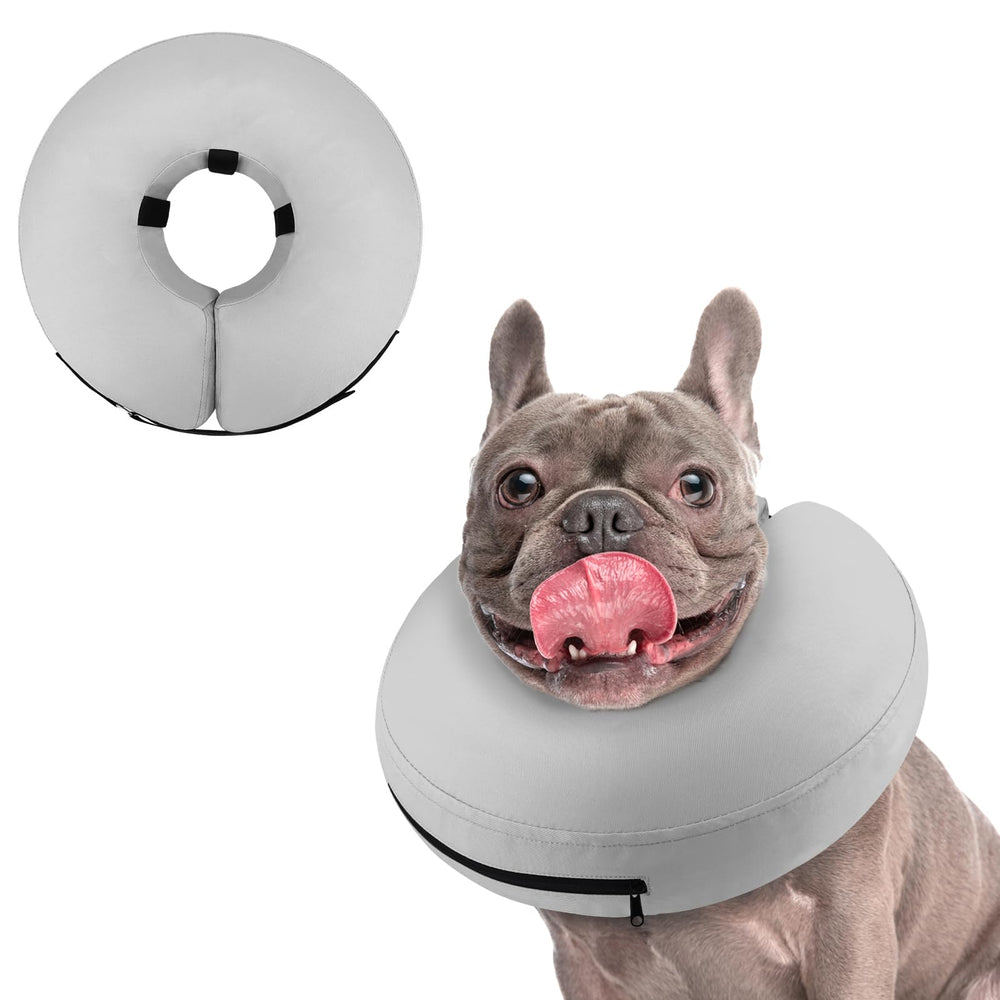 Collier gonflable Supet en forme de beignet pour chien, douceur et protection.