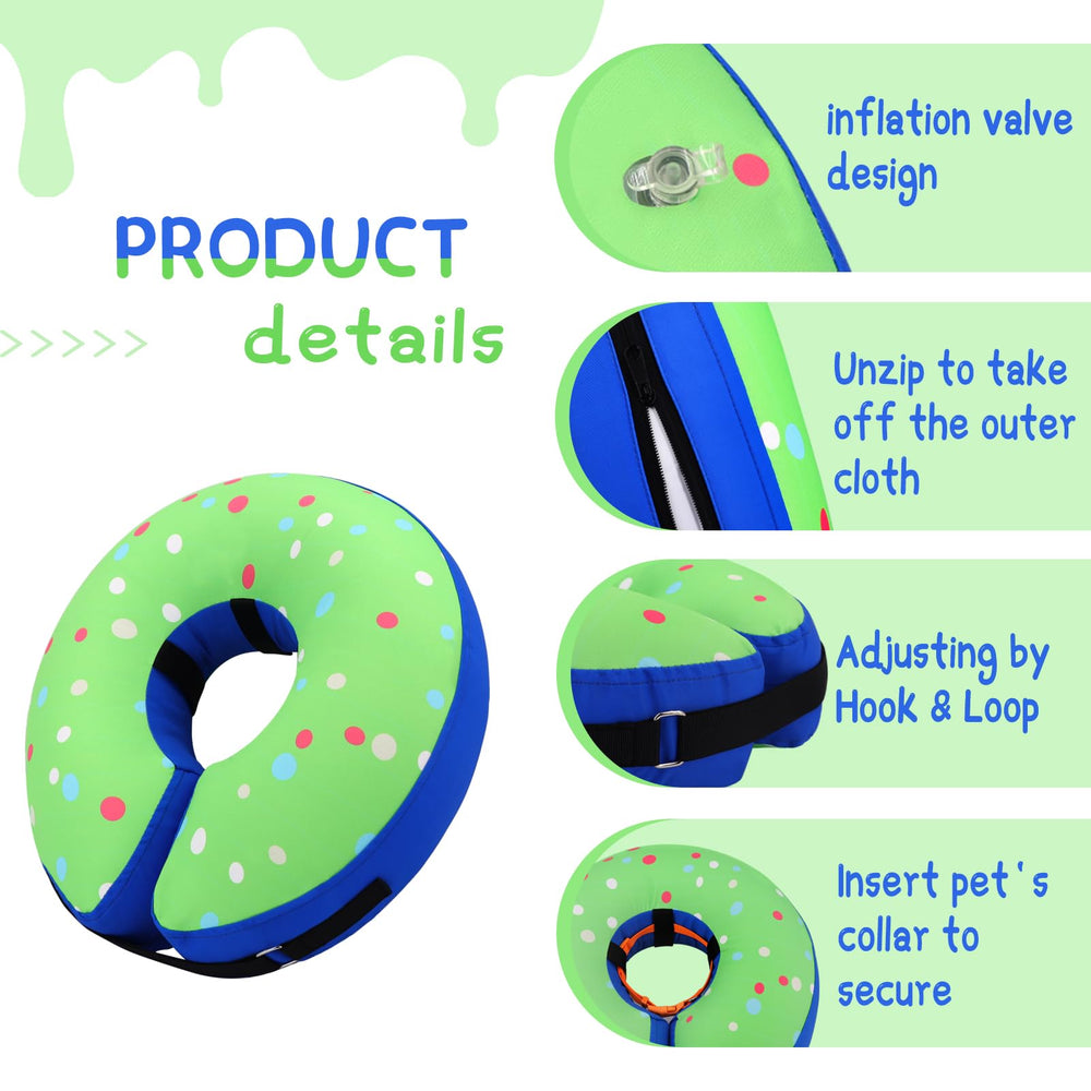 Supet collier inflable visibilite nonbloquante chien