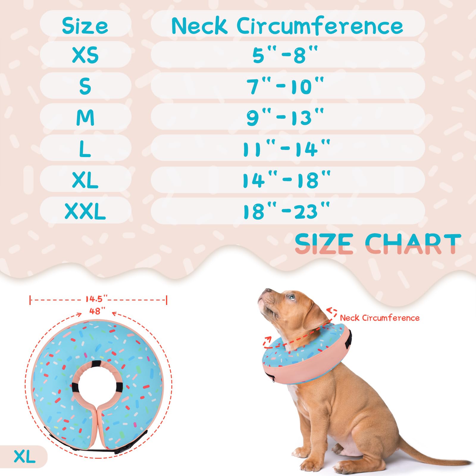 Supet collier tailles différentes chien — adapté à toutes les morphologies.