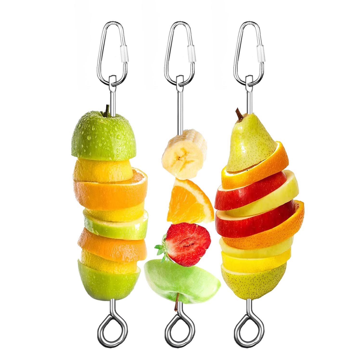 Suplklz broche fruits-legumes pour oiseaux : régal sensoriel et alimentation stimulante.