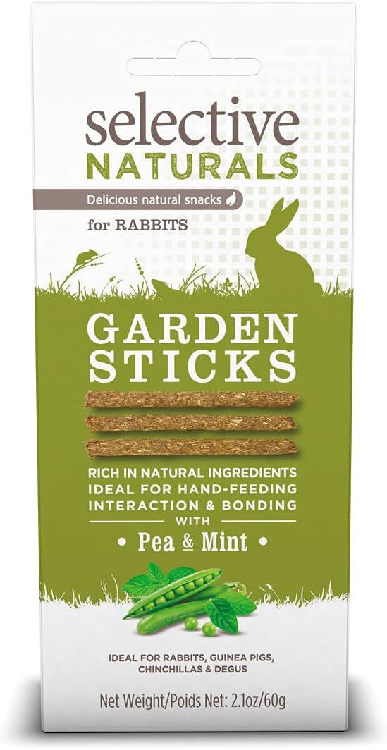 Supreme Petfoods bâtonnets jardin pois menthe, idéal pour l’interaction avec le lapin