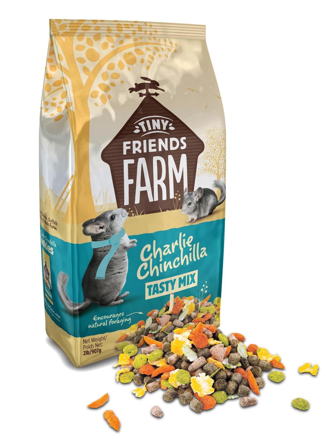 Nourriture Charlie Chinchilla par Supreme Petfoods en train de favoriser l'exploration alimentaire.