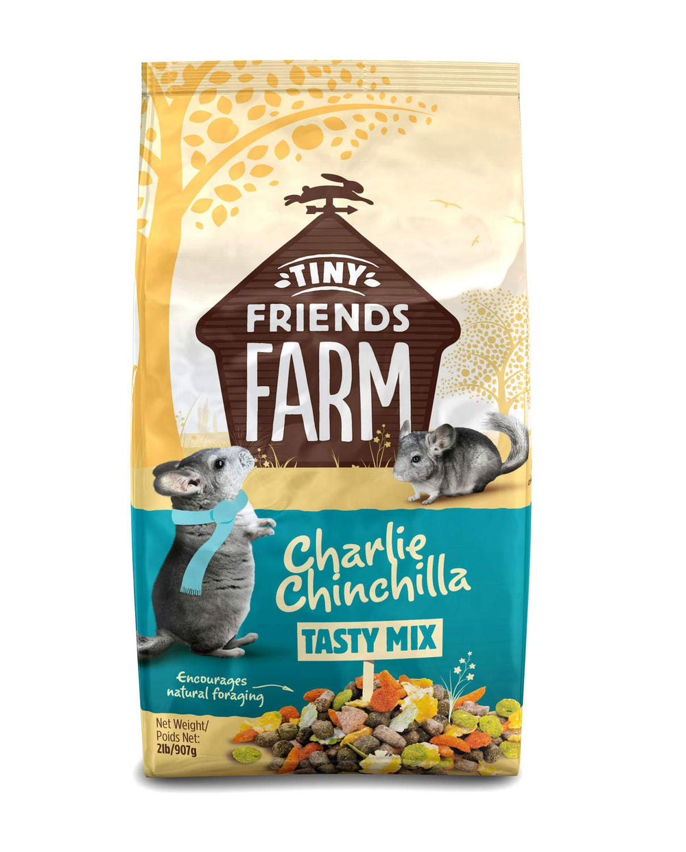 Nourriture Charlie Chinchilla par Supreme Petfoods, pelage brillant grâce au lin.