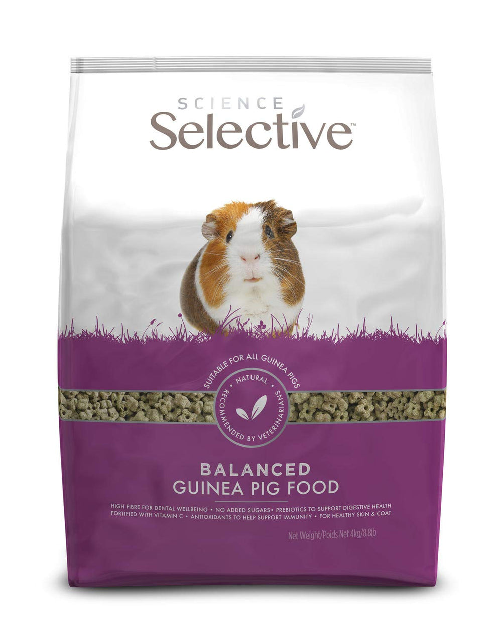 Emballage pratique du Supreme Petfoods Science Selective Cochon d’Inde pour repas quotidiens.