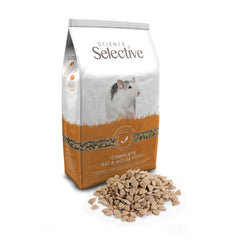 Supreme Petfoods Science Selective pour rats, emballage visible, présentation soignée.