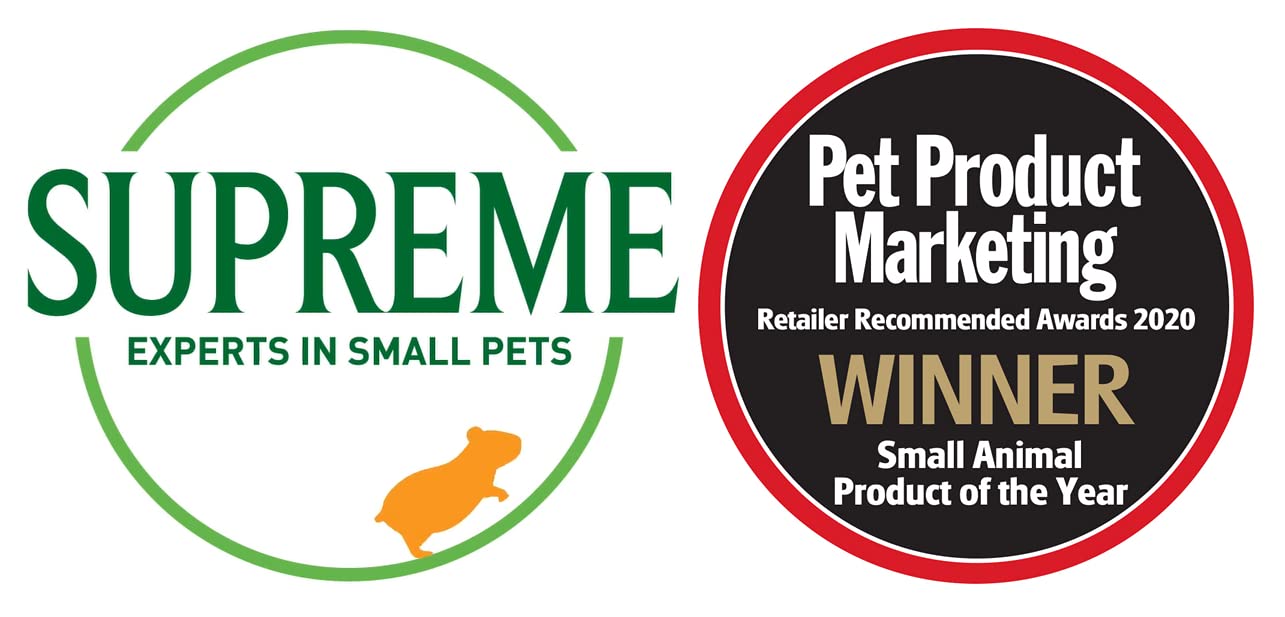 Supreme Petfoods batonnets jardin pois menthe, parfaits pour les routines quotidiennes des petits rongeurs.
