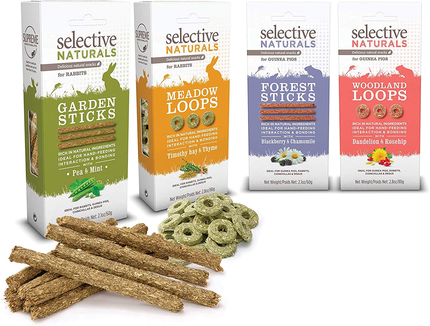 Meadow Loops foin Timothy par Supreme, friandise naturelle pour lapins et cobayes.