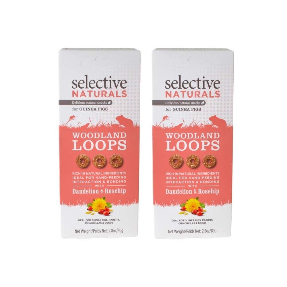 Friandises Supreme Selective Naturals Woodland Loops pour cochon d’Inde, riches en fibres.