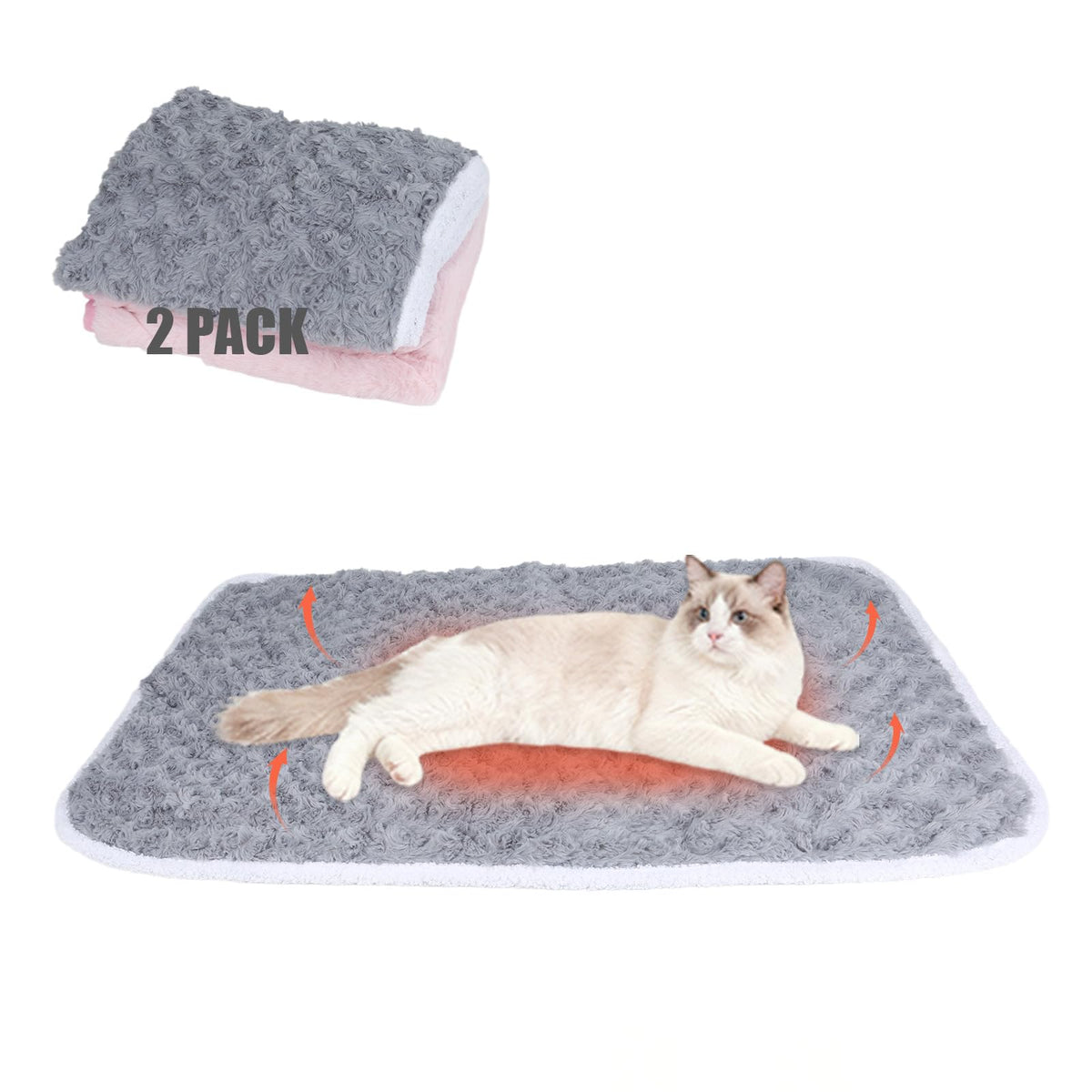 Tapis SUPRIY auto-chauffant vue avant pour chien ou chat, chaleur douce