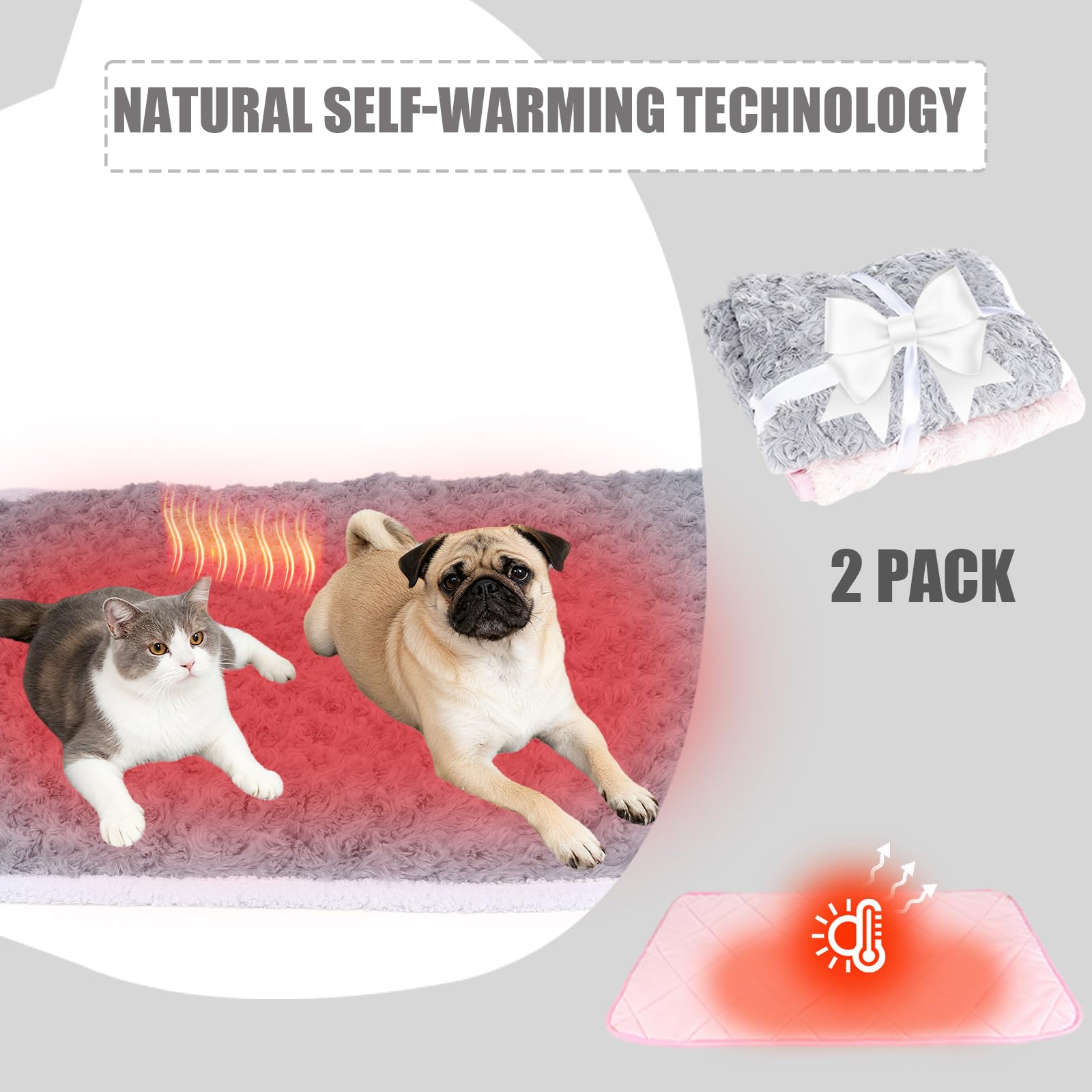 Tapis SUPRIY auto-chauffant utilisé dans un lit pour animal domestique