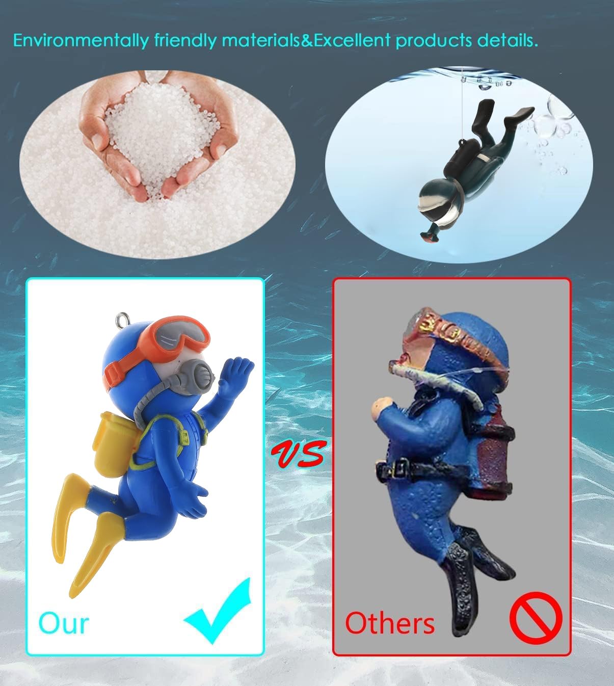 Ligne de pêche réglable SUPTEC ajuste facilement la position du plongeur dans l'aquarium.
