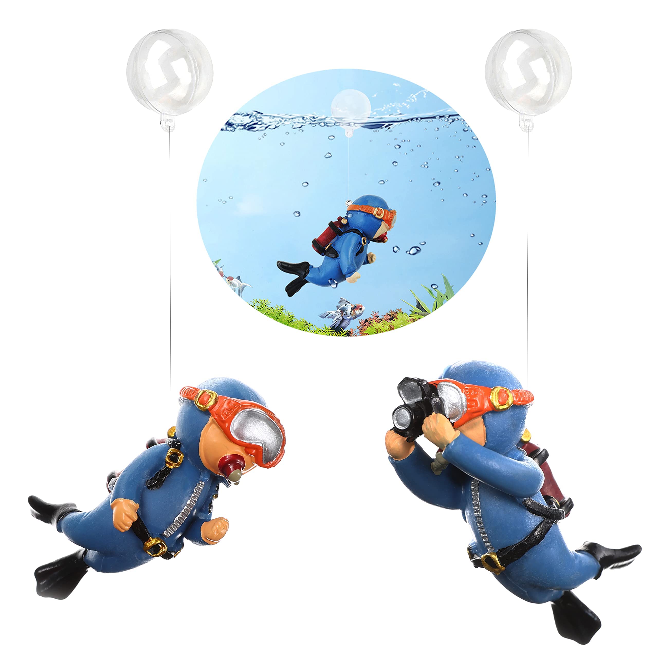 SUPTEC petit diver décor aquarium, allure ludique et sûr pour les poissons