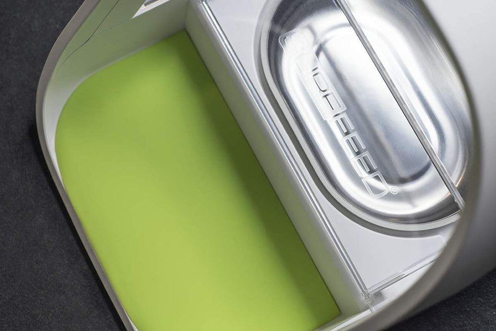 Bol en inox SureFlap, compatible avec les distributeurs pour alimentation sécurisée et propre.