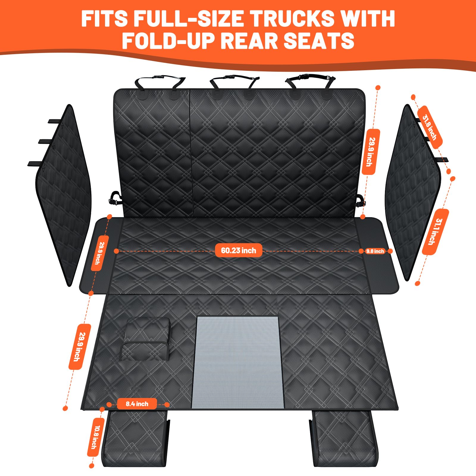 Surfcabin tapis-chien s'adapte aux grands camions robustes.