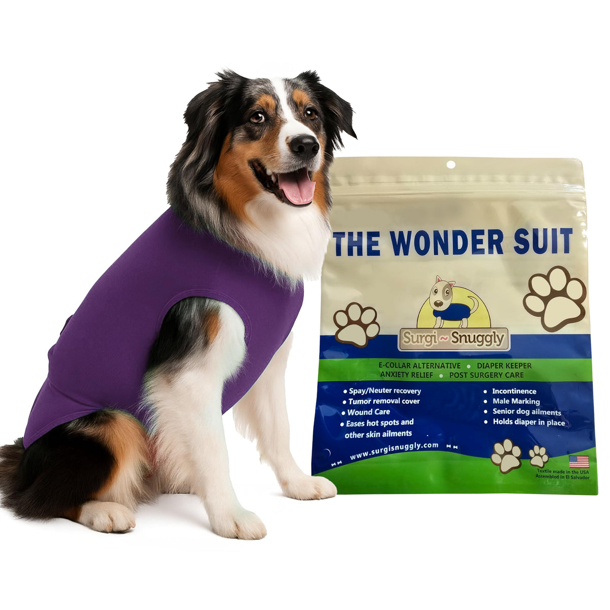 Surgi~Snuggly couches jetables chien maintien enveloppant.