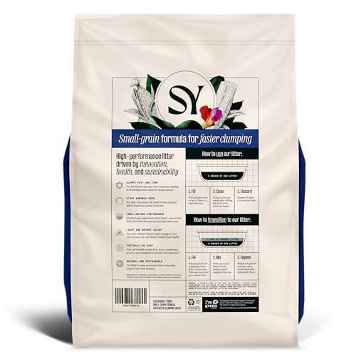 Litiere Sustainably Yours faible poussiere pour un intérieur plus sain.