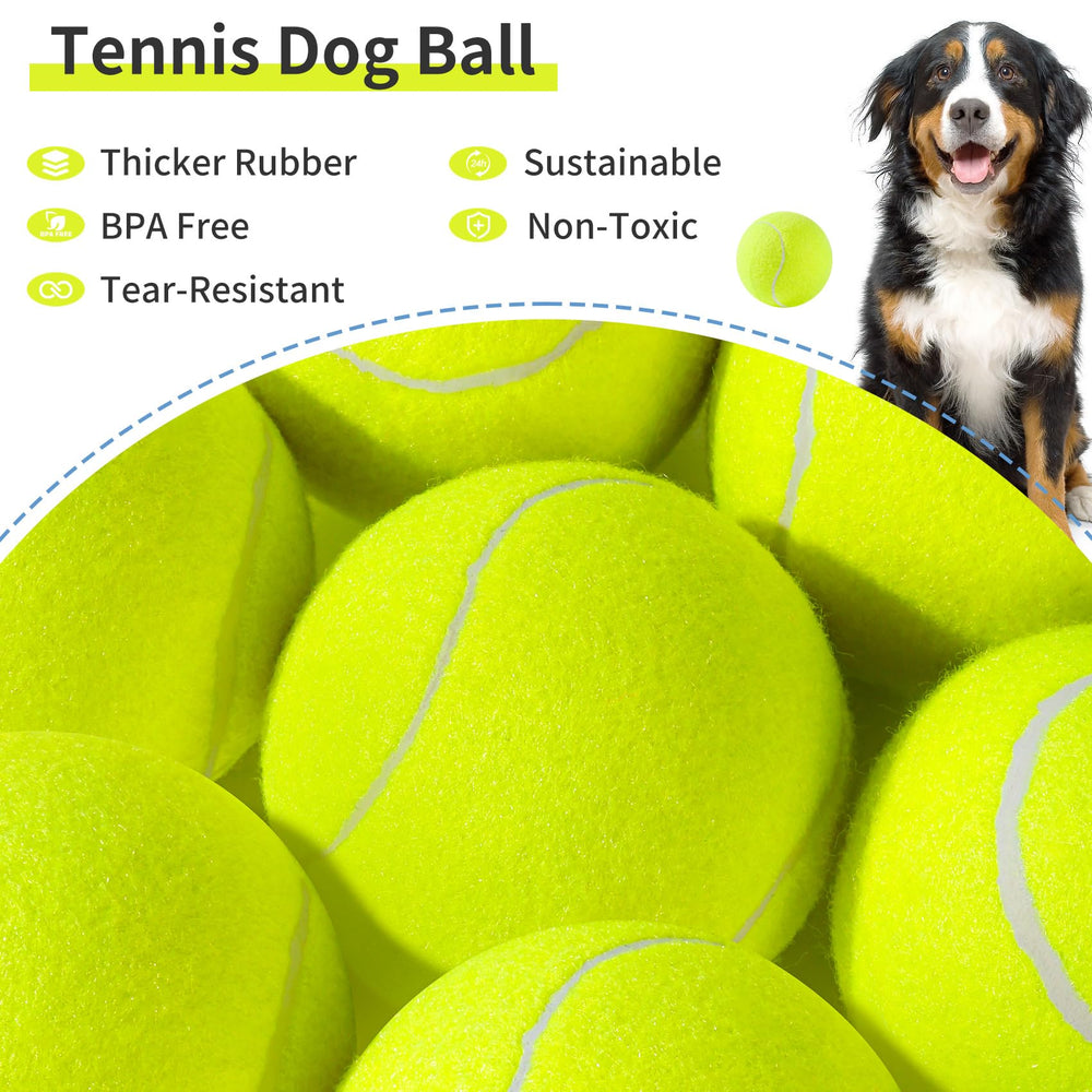 Susu & Wuwu balle tennis chien 4 pouces intérieure, parfaite pour s'amuser à l'intérieur.
