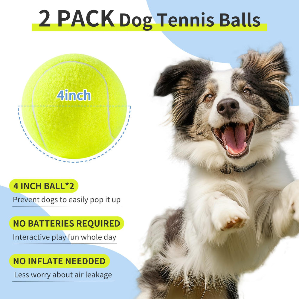 Susu & Wuwu balle tennis chien, caoutchouc naturel robuste et sûr pour les dents.
