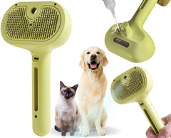 Brosse susu et wuwu pour toilettage chats et chiens avec vapeur, démêle en douceur.