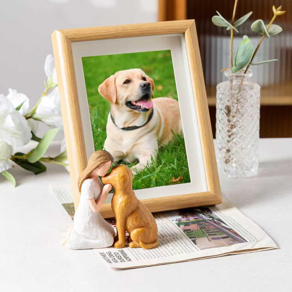 Decor SUTIMAS chien brun, idéale pour étagère ou cheminée.