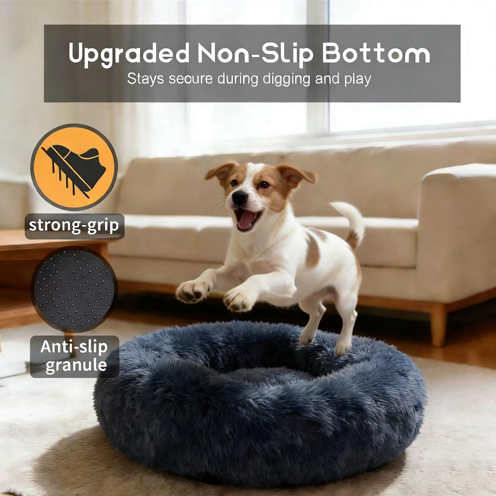 SUVAMJAM Comfort Donut – base anti-glisse pour rester en place sur tout sol.