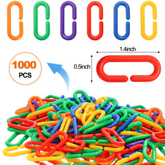 Suwimut C-Clip: ensemble de 1000 pièces pour créer des chaînes et décorations.