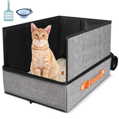 Suzzipaws boîte-litière voyage pliable, pratique pour déplacements propres.
