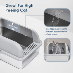 Suzzipaws boîtes-litière métal avec couvercle et pédale filtre: réduction poussière