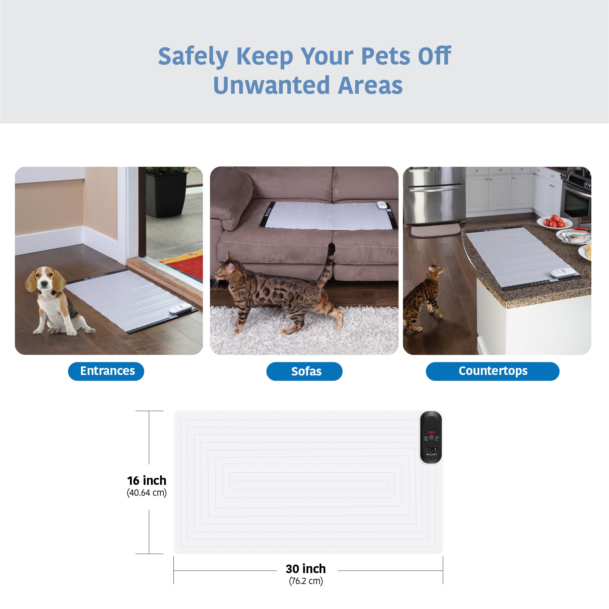 Mode statique bip du tapis SVD.PET offre stimulation douce