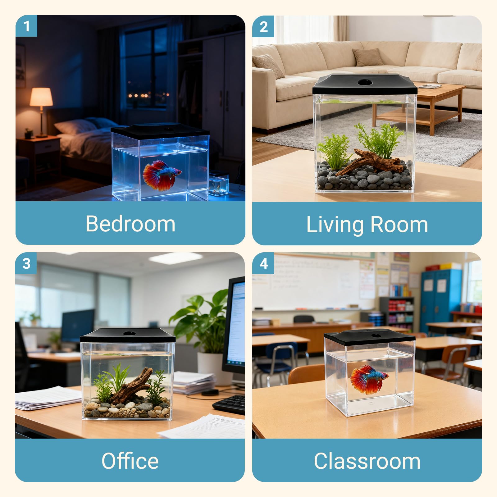 SW PRODUCTS aquascape mini ecosysteme: espace compact pour plantes et décor.