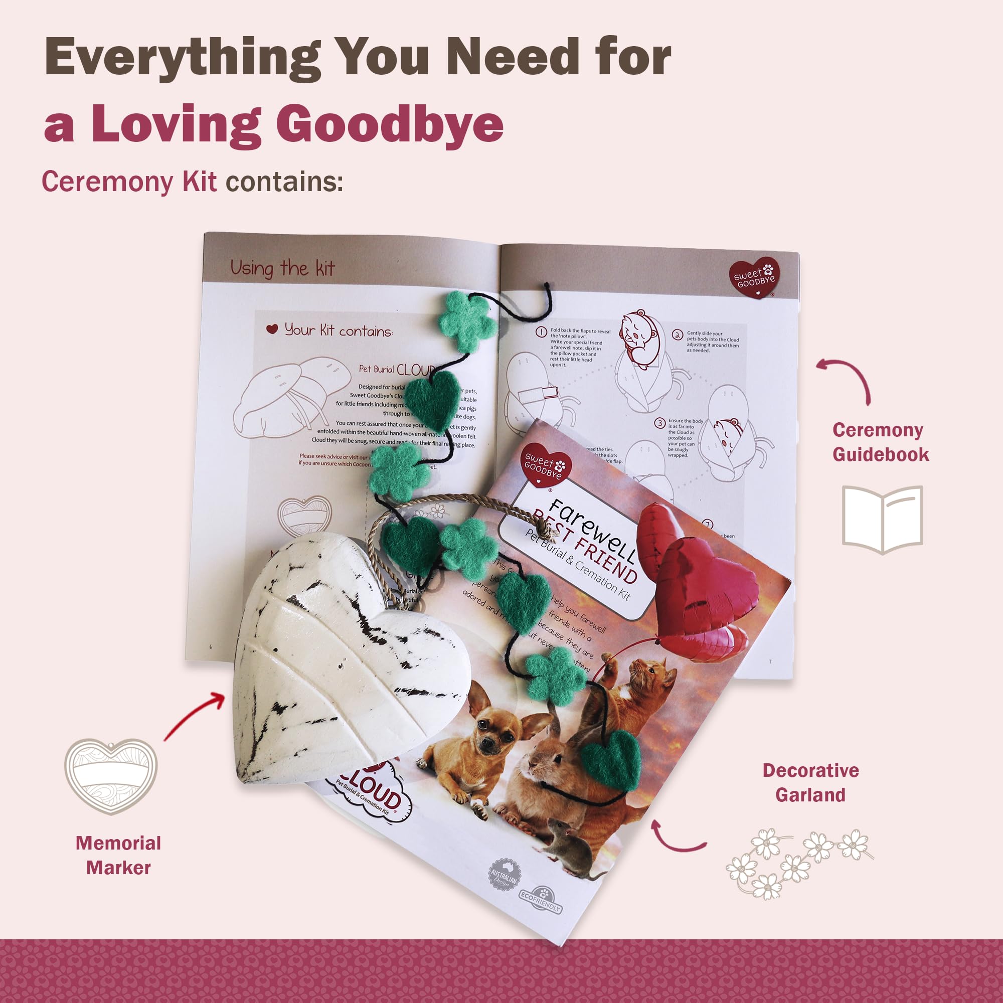 Sweet Goodbye Cloud coffret-note espace pour un mot et souvenir