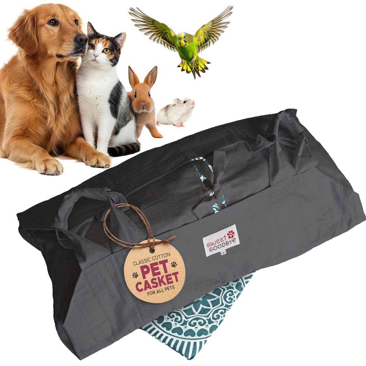 Sweet Goodbye Cocoon : Draps en coton doux pour envelopper votre animal avec tendresse