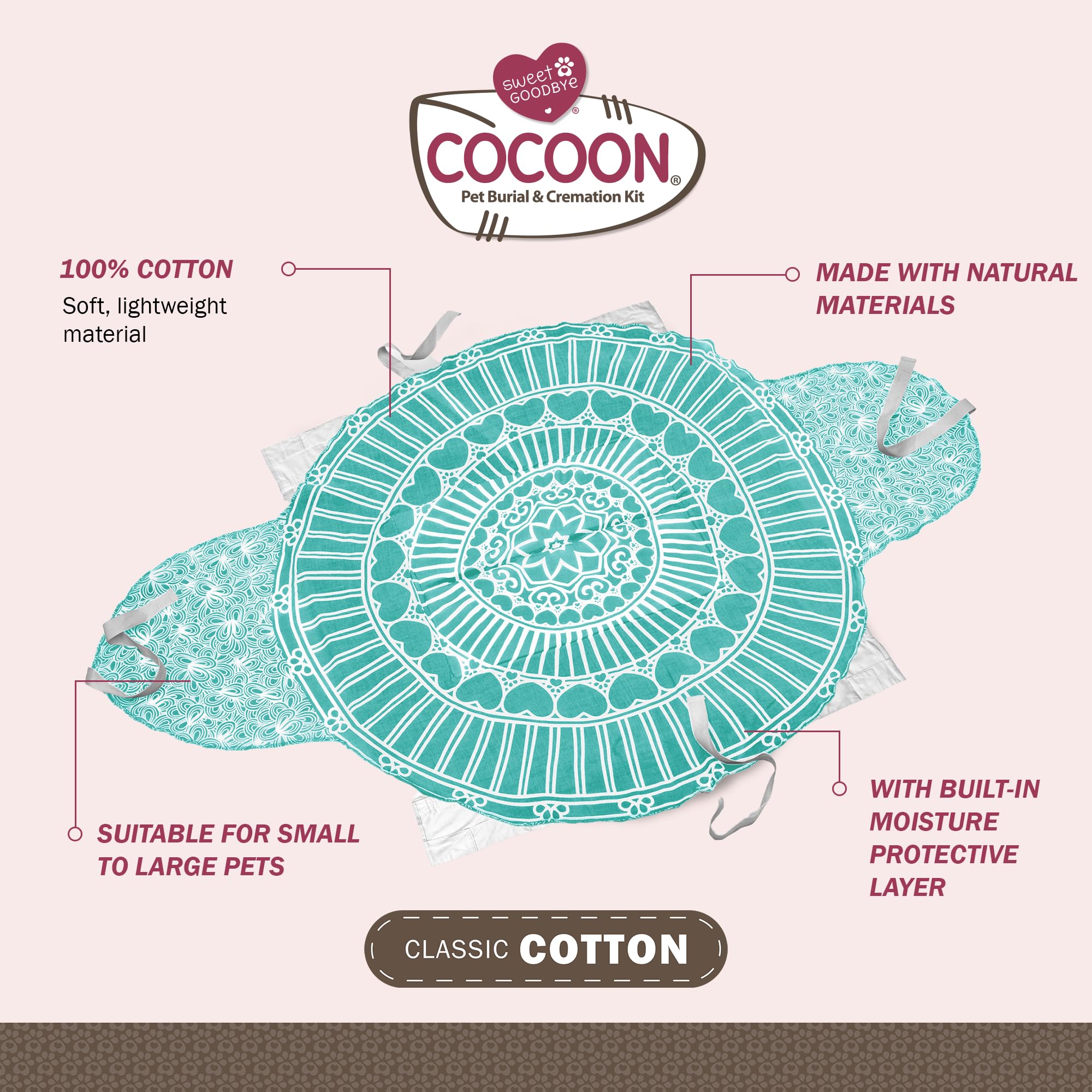 Sweet Goodbye Cocoon : coffre éco-confort adapté à votre animal et transport facile.