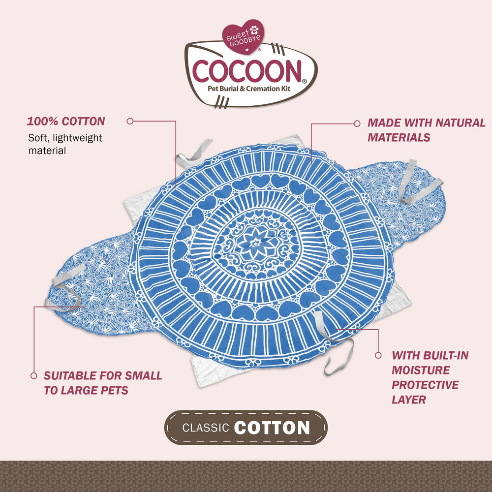 Sweet Goodbye Cocoon – draps doux en coton classique enveloppent avec tendresse.