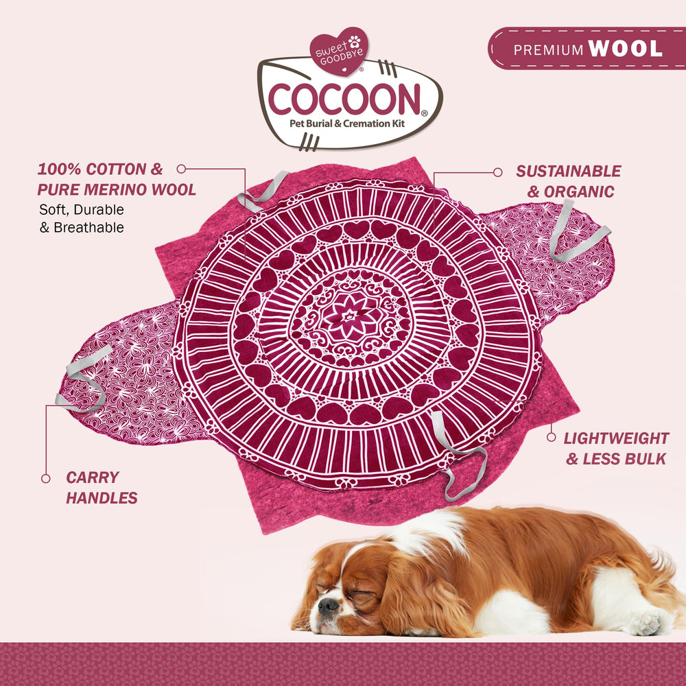Sweet Goodbye Cocoon etiquette nom personnalisée pour honorer votre compagnon.